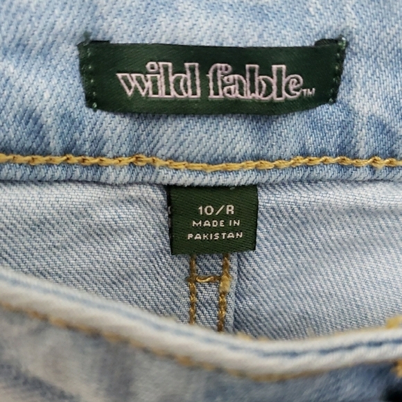 Wild Fable Super High Rise Blue Jean Shorts with Rolled Hem Sz 10 - Picture 3 of 5